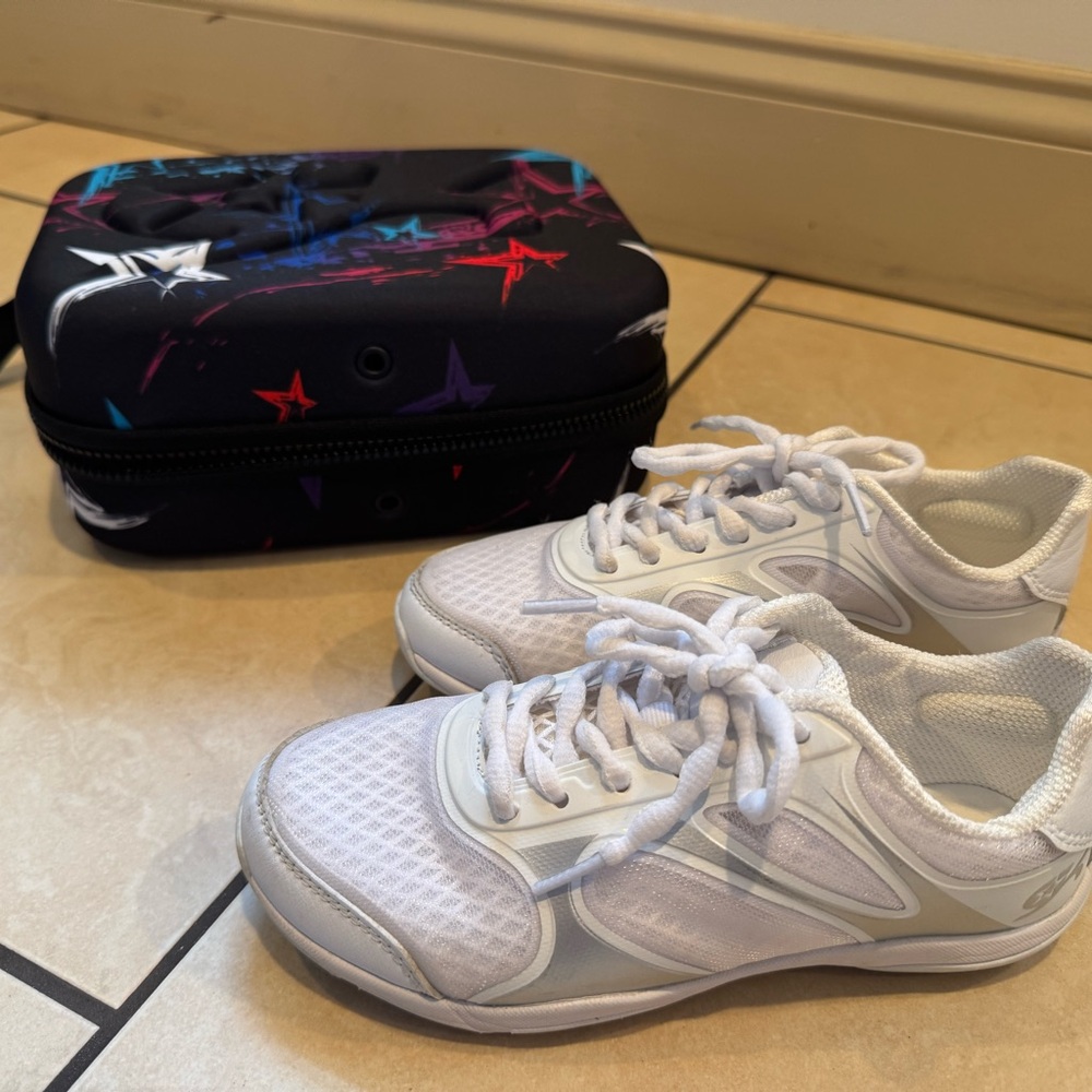 White Athletic Sneakers with Star Pattern Case